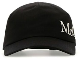 Alexander McQueen Gabardine Cotton Baseball Cap Unisex Black 6328964105Q-1078 Alexander McQueen Gabardine Cotton Baseball Cap Unisex Black 6328964105Q-1078