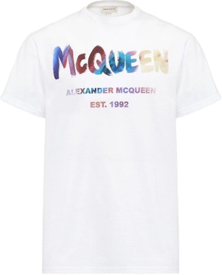알렉산더 맥퀸 그라데이션 로고 프린트 크루넥 티셔츠 화이트 750667-QVZ14-0900 Buy 알렉산더 맥퀸 그라데이션 로고 프린트 크루넥 티셔츠 화이트 750667-QVZ14-0900