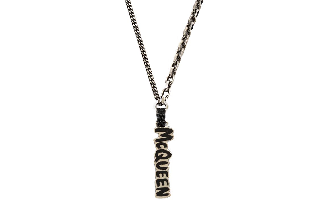 Alexander McQueen Graffiti Cutout Bronze Necklace Unisex Couple Design. 684618I11DY1075