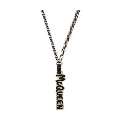 Alexander McQueen Graffiti Cutout Bronze Necklace Unisex Couple Design. 684618I11DY1075