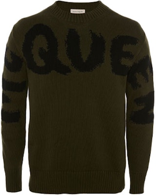 アレキサンダーマックイーン グラフィティ ニット プルオーバー セーター カーキ 684750Q1GBK3469 Order アレキサンダーマックイーン グラフィティ ニット プルオーバー セーター カーキ 684750Q1GBK3469