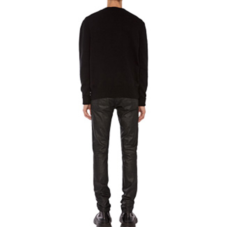 Purchase Alexander McQueen 塗鴉字母黑色長袖毛衣 626454Q1WZL1006