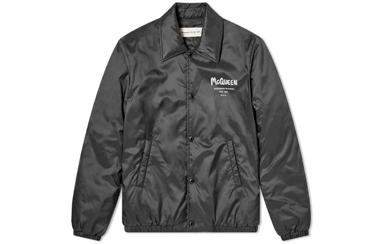 Alexander McQueen Graffiti Logo Casual Jacket Black 662323-QRR60-1080