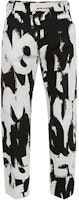 Alexander McQueen Graffiti Logo Print Straight-Fit Casual Pants Multicolor Men 704309-QTS62-9080 Alexander McQueen Graffiti Logo Print Straight-Fit Casual Pants Multicolor Men 704309-QTS62-9080