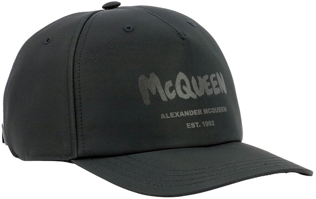 亚历山大麦昆涂鸦印花涤纶棒球帽 6677784404Q1000 Lookbook 亚历山大麦昆涂鸦印花涤纶棒球帽 6677784404Q1000