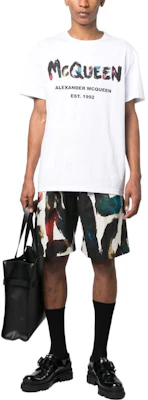 亚历山大麦昆涂鸦SS23字母印花男士圆领T恤 727285-QUZ22-0900 Lookbook 亚历山大麦昆涂鸦SS23字母印花男士圆领T恤 727285-QUZ22-0900