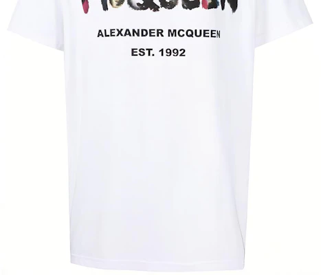 亚历山大麦昆涂鸦SS23字母印花男士圆领T恤 727285-QUZ22-0900 Sizing 亚历山大麦昆涂鸦SS23字母印花男士圆领T恤 727285-QUZ22-0900