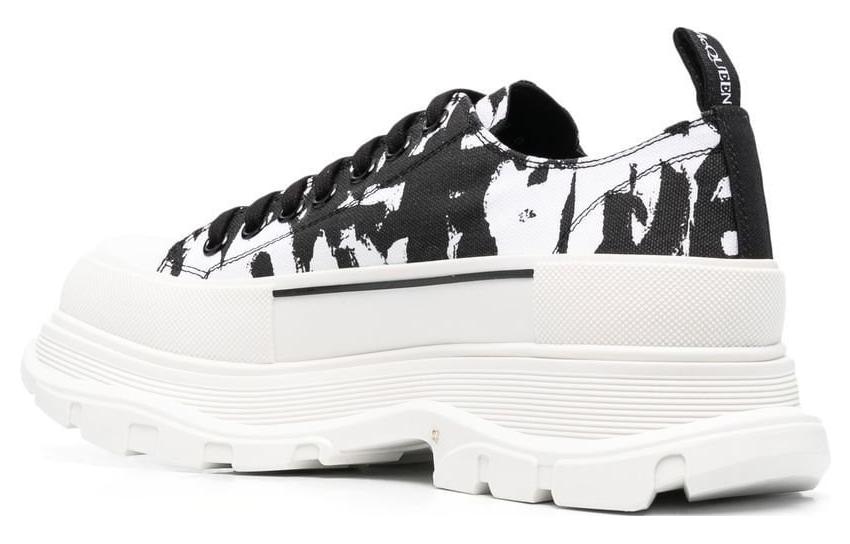 Lookbook アレキサンダー・マックイーン トレッド スリック スニーカー (黒/白/クリーム) 705668W4TG59356