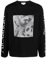 Alexander McQueen Graphic Print Crewneck Long Sleeve T-Shirt Mens 682522-QSZ67-0901 Alexander McQueen Graphic Print Crewneck Long Sleeve T-Shirt Mens 682522-QSZ67-0901