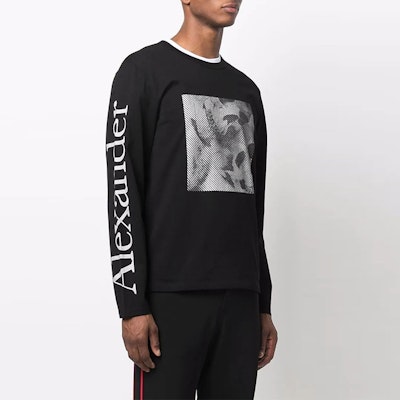 알렉산더 맥퀸 그래픽 프린트 크루넥 긴팔 티셔츠 남성용 682522-QSZ67-0901 Purchase 알렉산더 맥퀸 그래픽 프린트 크루넥 긴팔 티셔츠 남성용 682522-QSZ67-0901