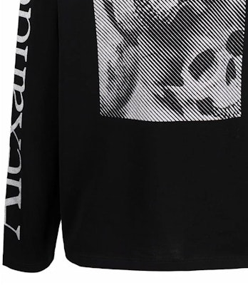 알렉산더 맥퀸 그래픽 프린트 크루넥 긴팔 티셔츠 남성용 682522-QSZ67-0901 Sizing 알렉산더 맥퀸 그래픽 프린트 크루넥 긴팔 티셔츠 남성용 682522-QSZ67-0901