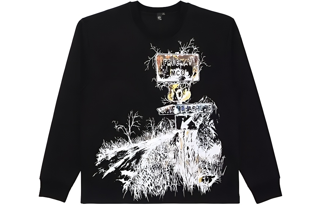 Alexander McQueen Graphic Print Sweatshirt Black 346740-RER53-1164