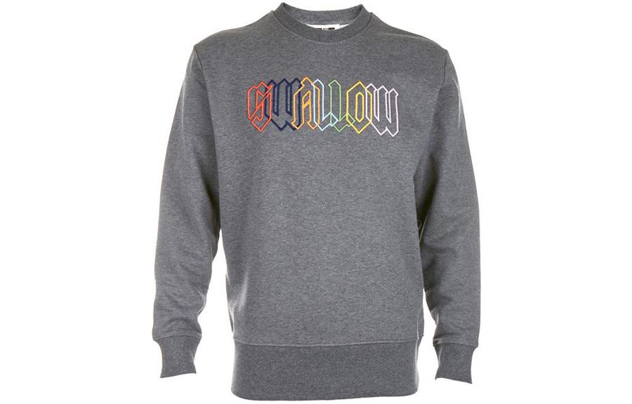 Alexander McQueen Gray Crewneck Sweatshirt with Letter Print Design MCQ494728RLT81