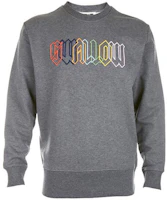 Alexander McQueen Gray Crewneck Sweatshirt with Letter Print Design MCQ494728RLT81 Alexander McQueen Gray Crewneck Sweatshirt with Letter Print Design MCQ494728RLT81