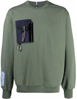 Alexander McQueen Green Crewneck Sweatshirt with Chest Pocket 639003RQT193662 Alexander McQueen Green Crewneck Sweatshirt with Chest Pocket 639003RQT193662