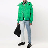 Lookbook Alexander McQueen 綠色Logo印花棉質連帽外套 666848-QRR67-3120