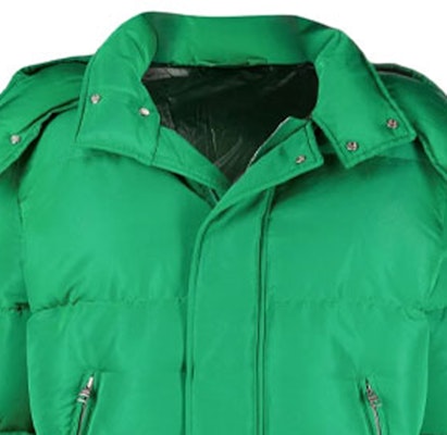 Alexander McQueen Green Logo Print Hooded Cotton Jacket. 666848-QRR67-3120 Sizing Alexander McQueen Green Logo Print Hooded Cotton Jacket. 666848-QRR67-3120