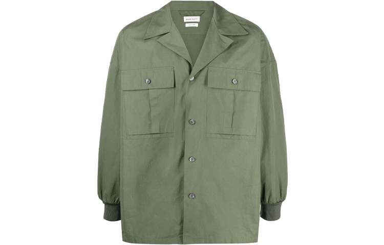 Alexander McQueen Green Shirt-Style Jacket 671771-QSN37-3430