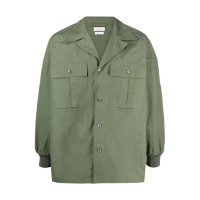 Alexander McQueen Green Shirt-Style Jacket 671771-QSN37-3430