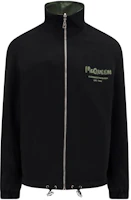 Alexander McQueen Green Solid Zip-Up High Collar Jacket for Men 766091-QTAAR-0519 Alexander McQueen Green Solid Zip-Up High Collar Jacket for Men 766091-QTAAR-0519