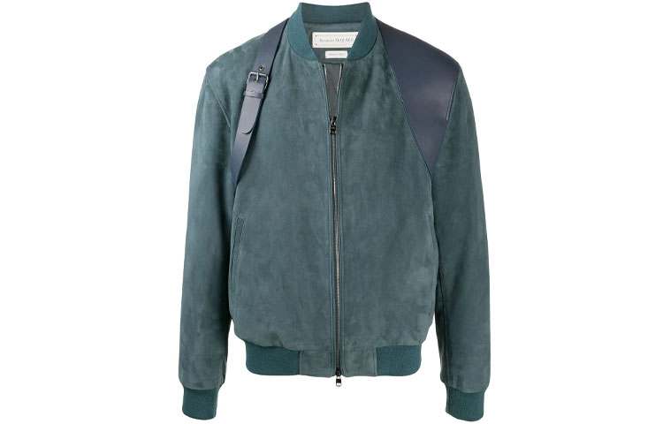 Alexander McQueen Green Straight Fit Pilot Jacket 576553-Q5HTT-4138