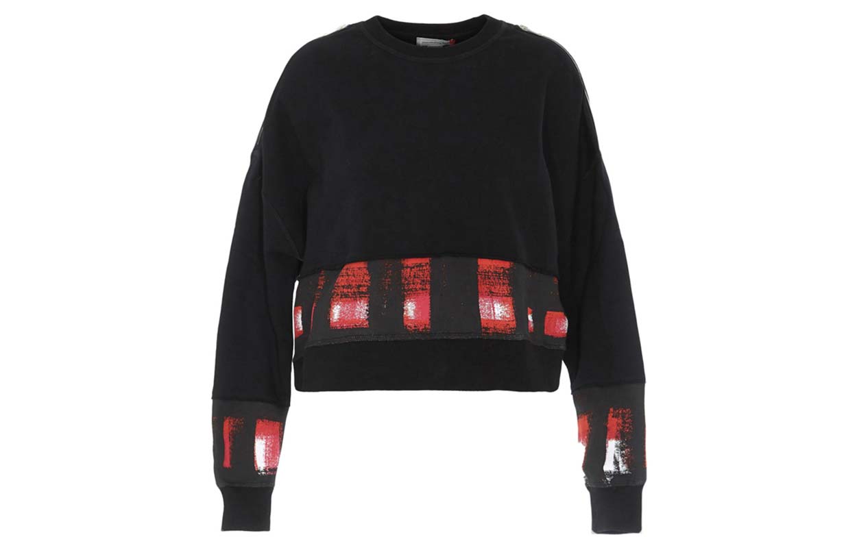 Alexander McQueen Half-Zip Pullover Sweatshirt Black Unisex 581723-QLAAC-1000