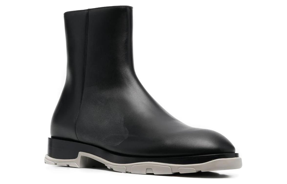 Lookbook Bottes Mi-Cuir Alexander McQueen ''Noir Gris'' 682816WHFLF1002