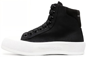 Alexander McQueen High-top Deck Plimsoll 'Black' 707681W4MV71070 Alexander McQueen High-top Deck Plimsoll 'Black' 707681W4MV71070