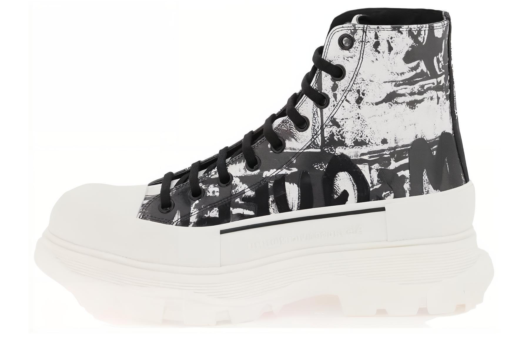 Alexander McQueen High Top 'Black and White' 782457WIATT9061
