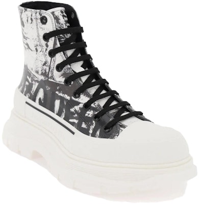 Alexander McQueen High Top 'Black and White' 782457WIATT9061 Order Alexander McQueen High Top 'Black and White' 782457WIATT9061