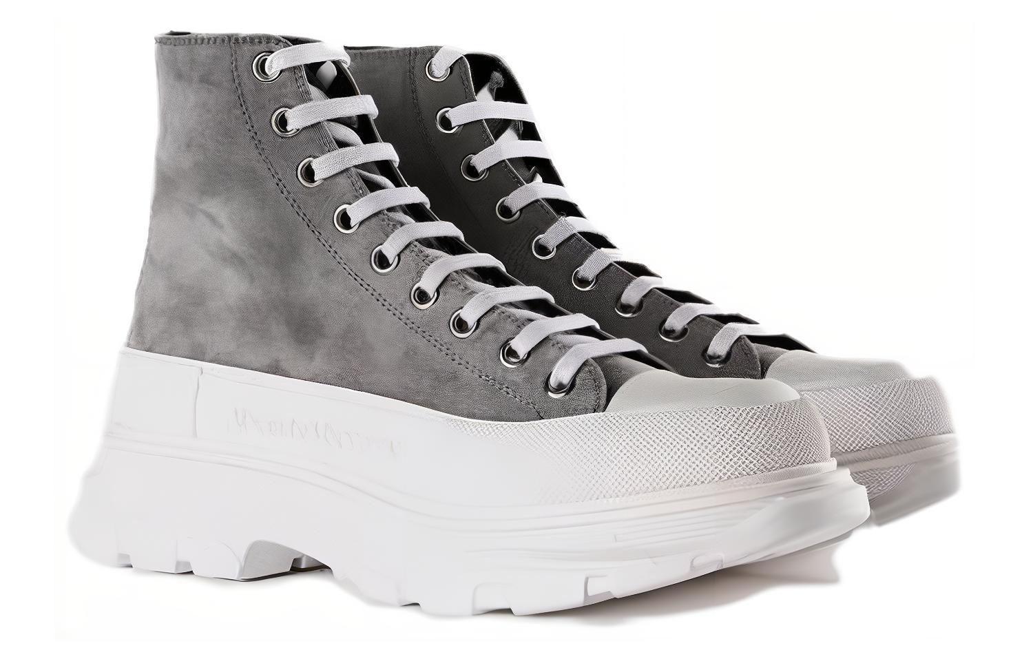 Alexander McQueen High Top 'Grey Leather' 圖 3