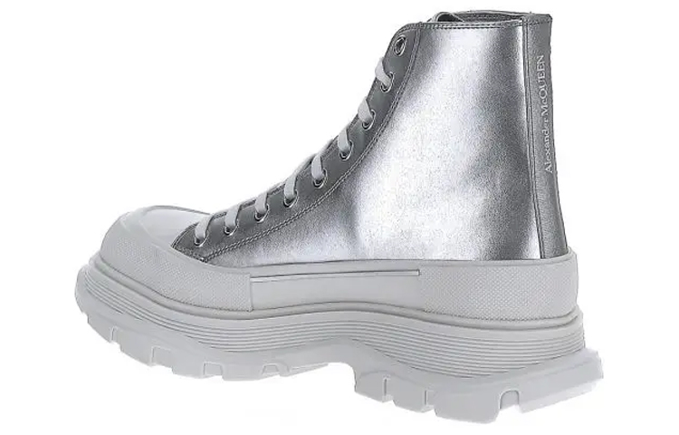 Lookbook Alexander McQueen High Top 'Silver Fashion Strap' kasut lelaki. 705659W4TX18291