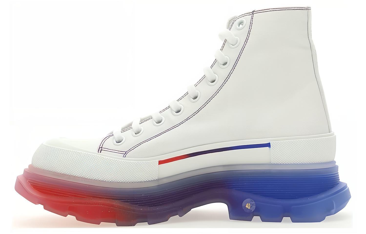 Alexander McQueen High Top 'White Blue Red' 705659W4TGE8994