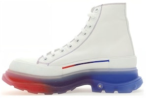 Alexander McQueen High Top 'White Blue Red' 705659W4TGE8994 Alexander McQueen High Top 'White Blue Red' 705659W4TGE8994