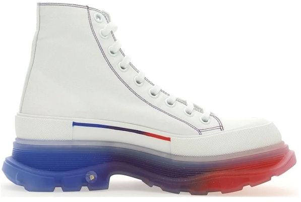 Alexander McQueen High Top 'White Blue Red' 705659W4TGE8994 Order Alexander McQueen High Top 'White Blue Red' 705659W4TGE8994