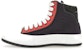 Alexander McQueen Kasut Kanvas Tinggi 'Hitam Merah' 735797W4VW11037