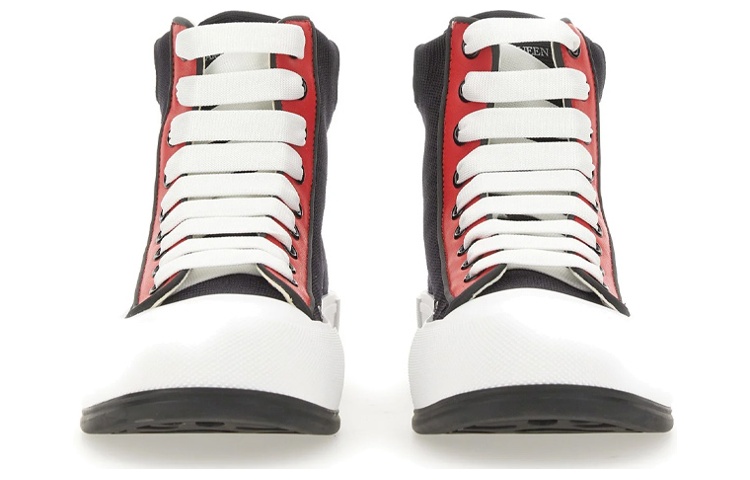 Order Alexander McQueen Hoge Canvas Sneakers ''Zwart Rood'' 735797W4VW11037