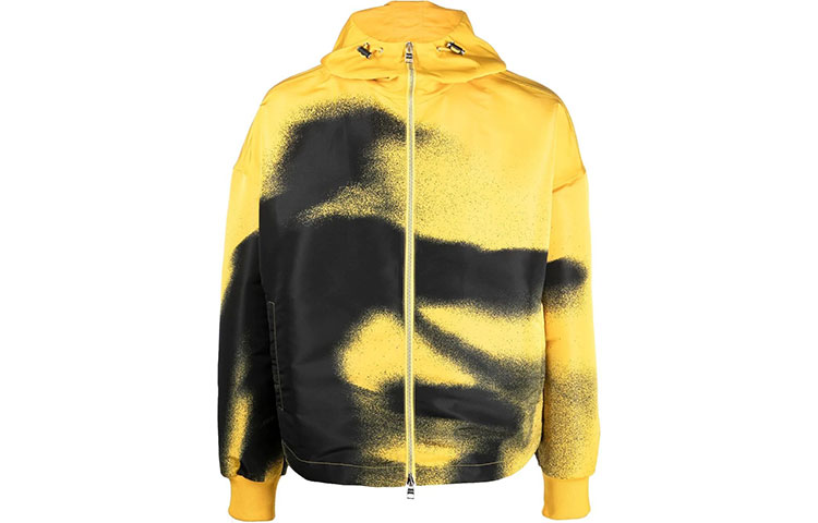 Alexander McQueen Hoodie Jacket with Graphic Print and Ribbed Cuffs 710692-QTR95-7212