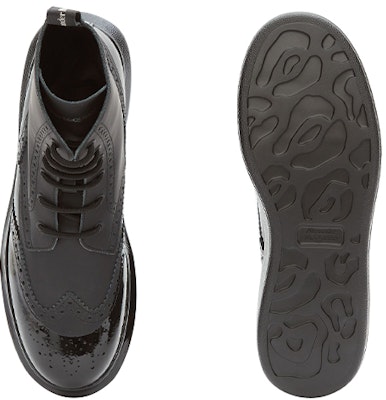 Alexander McQueen Hybrid 'Carved Details Lace-Up Ankle Boot' Black 628810WHYK21000 Purchase Alexander McQueen Hybrid 'Carved Details Lace-Up Ankle Boot' Black 628810WHYK21000
