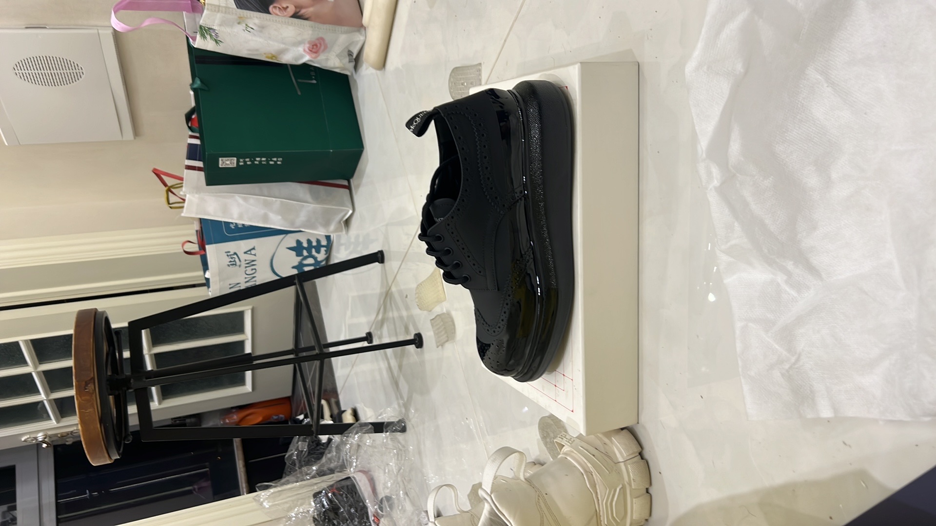 Buy ALEXANDER MCQUEEN/亞歷山大麥昆 男士Hybrid系帶皮鞋