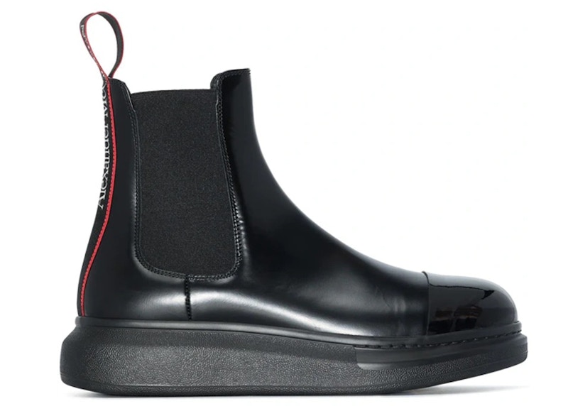 Alexander McQueen Hybrid Chelsea Boot 'Black Red' 665367WHX5V1324