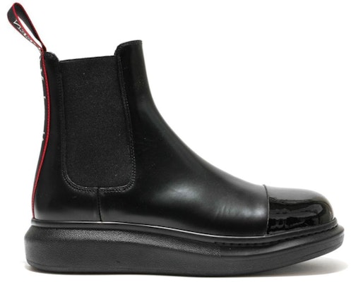 Alexander McQueen Hybrid Chelsea Boot 'Hitam Merah Ujung Mengkilap' 665014-WHX5T-1324 Buy Alexander McQueen Hybrid Chelsea Boot 'Hitam Merah Ujung Mengkilap' 665014-WHX5T-1324