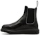 But Alexander McQueen Chelsea Kulit 'Hitam Teras' 682486WIB511081