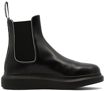 亞歷山大·麥昆 徽標皮革 時尚百搭切爾西靴 黑色 Order 亞歷山大·麥昆 徽標皮革 時尚百搭切爾西靴 黑色