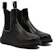 But Alexander McQueen Chelsea Kulit 'Hitam Teras' 682486WIB511081
