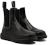 Lookbook But Alexander McQueen Chelsea Kulit 'Hitam Teras' 682486WIB511081