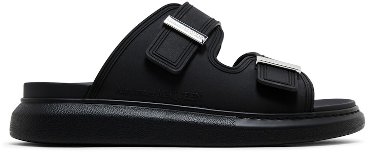 亞歷山大·麥昆 Hybrid 橡膠 厚底 露趾 時尚涼拖 男款 黑色 Buy 亞歷山大·麥昆 Hybrid 橡膠 厚底 露趾 時尚涼拖 男款 黑色