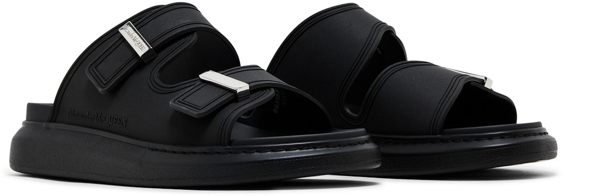 Alexander McQueen Hybrid Double Buckle Sandal 'Black' 663563-W4Q51-1081 Cheap Alexander McQueen Hybrid Double Buckle Sandal 'Black' 663563-W4Q51-1081