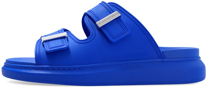 亞歷山大·麥昆 露趾平底一字拖鞋 男款 藍色 Buy 亞歷山大·麥昆 露趾平底一字拖鞋 男款 藍色