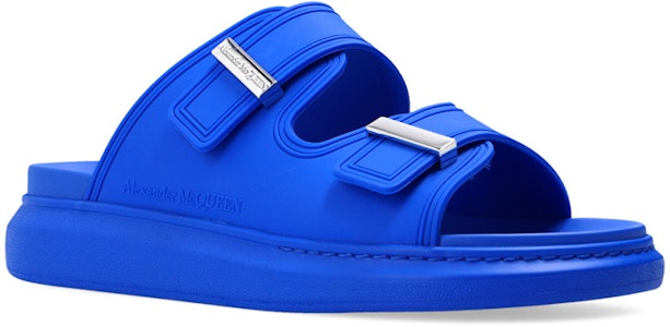 亞歷山大·麥昆 露趾平底一字拖鞋 男款 藍色 Order 亞歷山大·麥昆 露趾平底一字拖鞋 男款 藍色